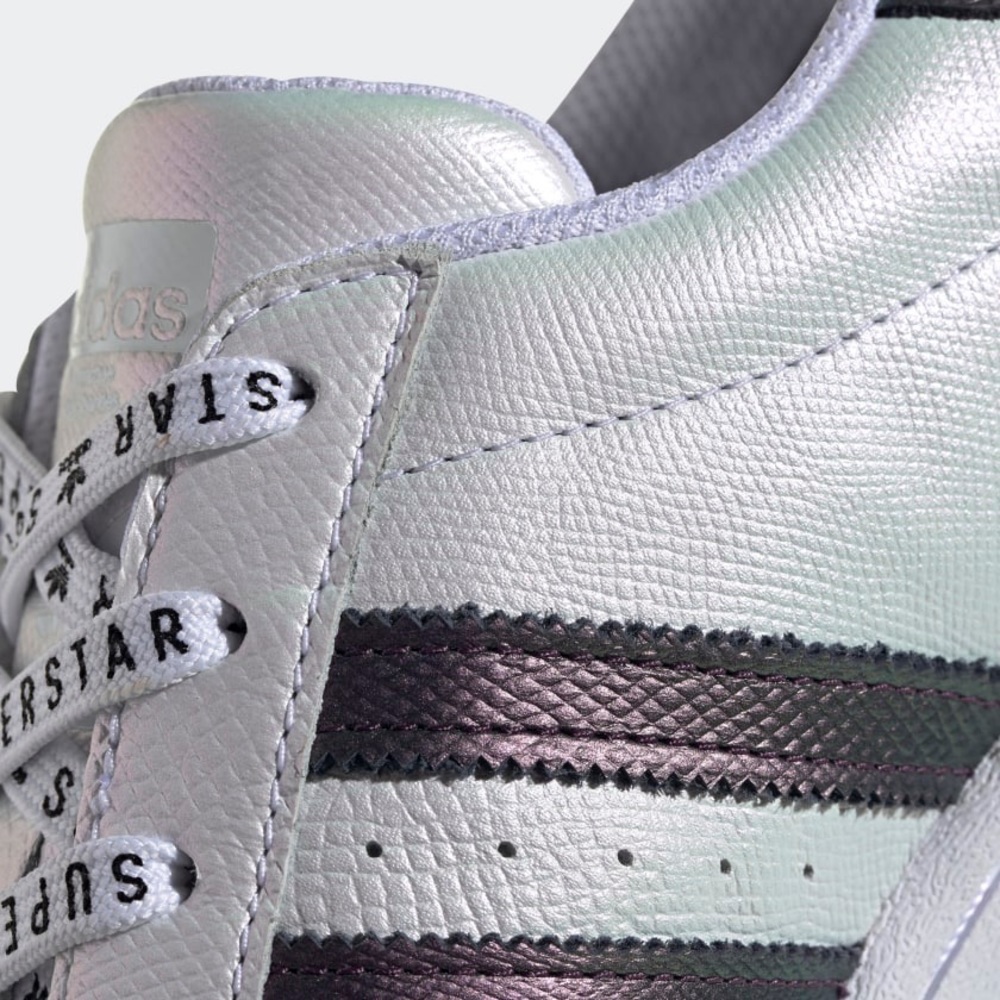 Adidas Superstar White Black Metallic Purple Jewel - Picture 3 of 9
